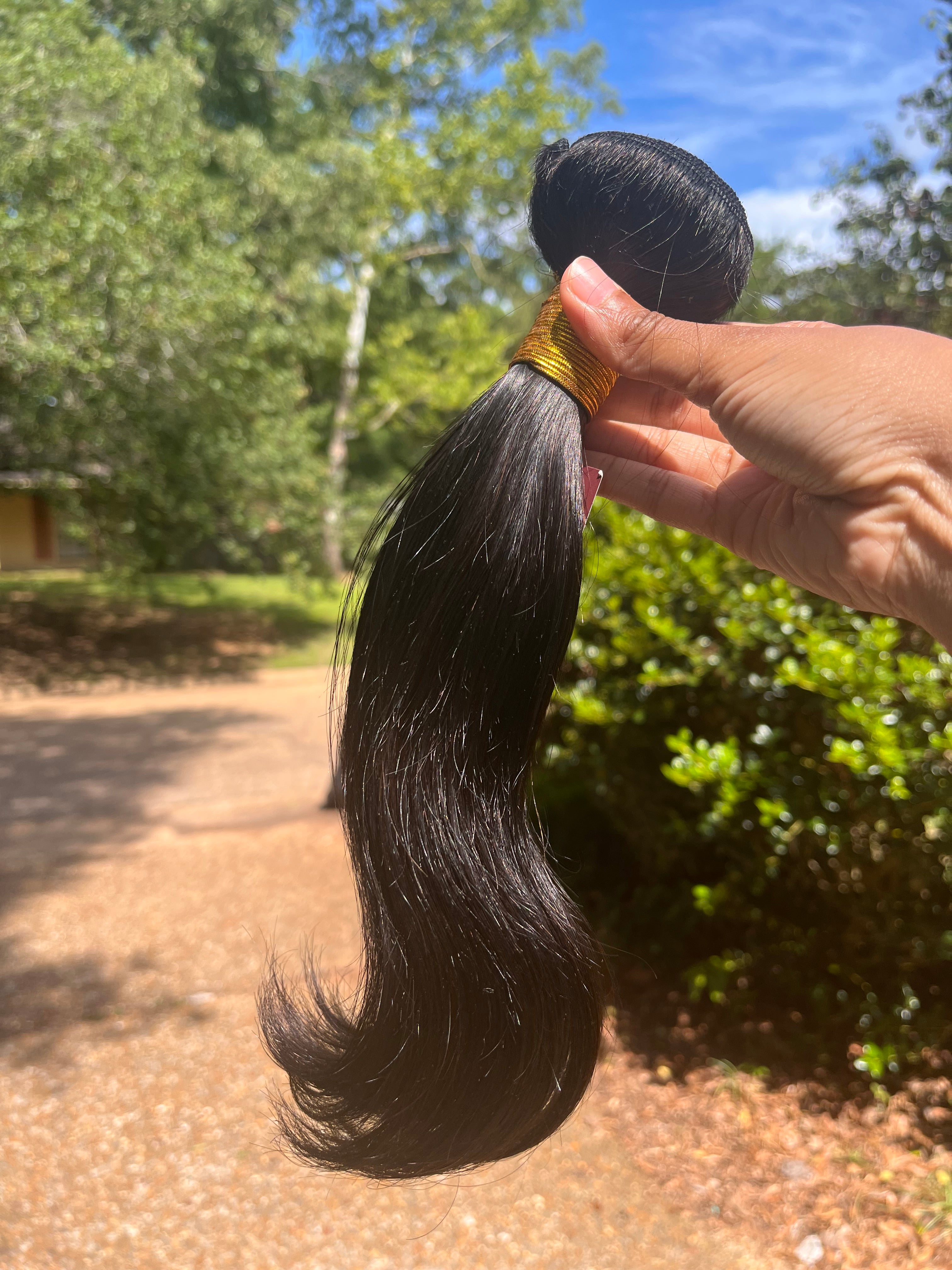 Raw Straight Hair Bundle 12"